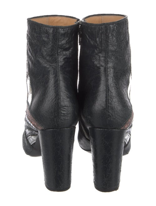 Dries Van Noten Leather Animal Print Boots