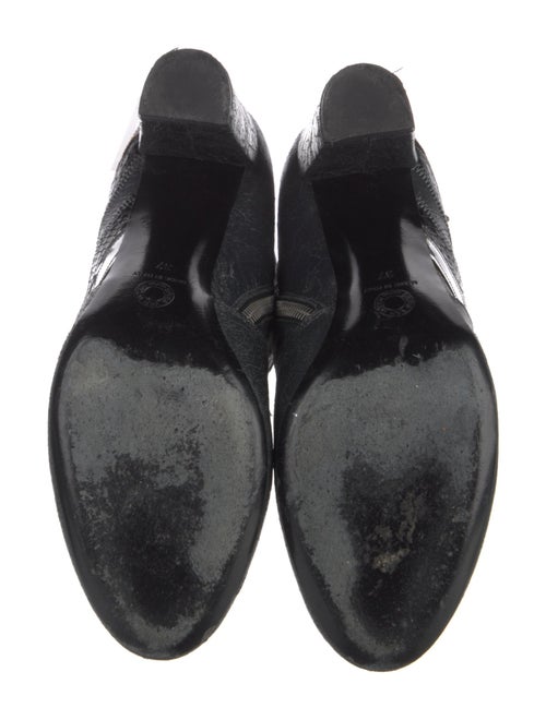 Dries Van Noten Leather Animal Print Boots