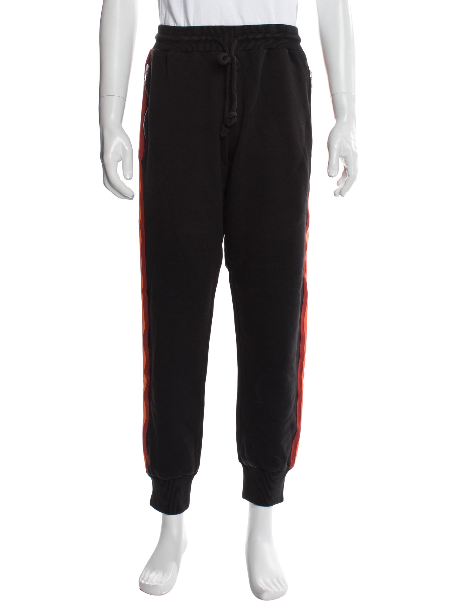 Dries Van Noten Graphic Print Grosgrain Trim Lounge Bottoms