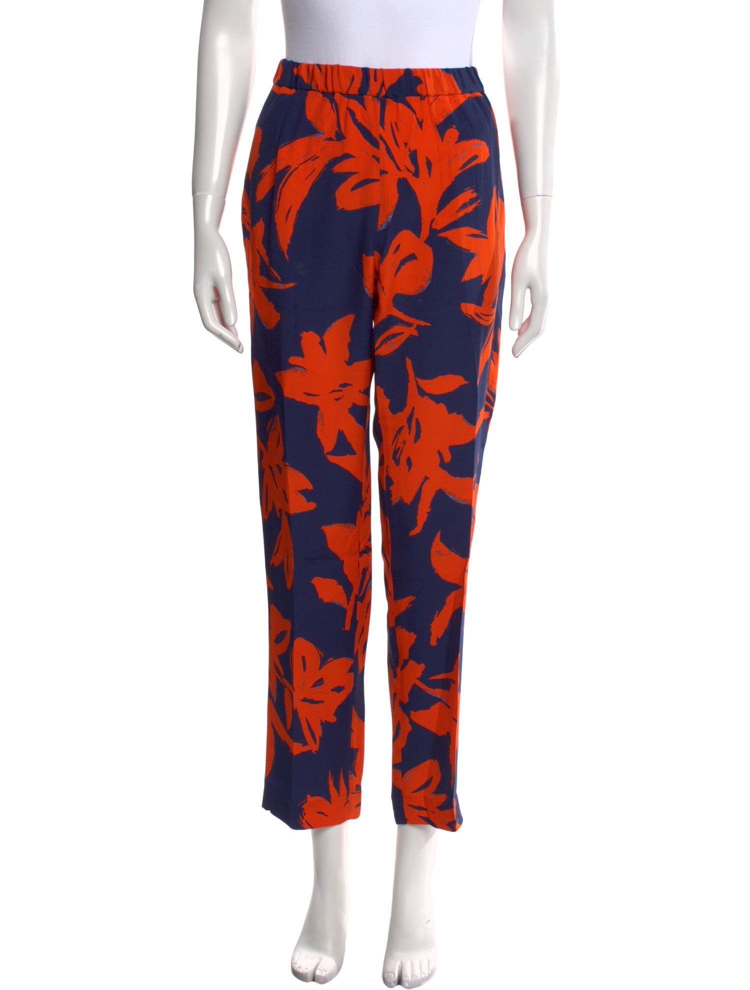 Dries Van Noten Silk Straight Leg Pants