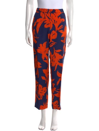 Dries Van Noten Silk Straight Leg Pants