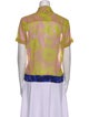 Dries Van Noten Printed Short Sleeve Button-Up Top