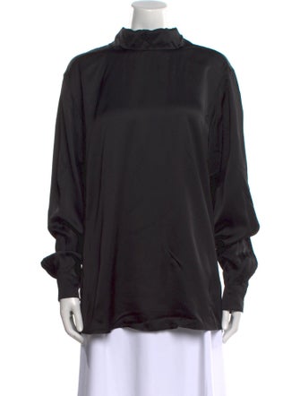 Dries Van Noten Mock Neck Long Sleeve Sweatshirt
