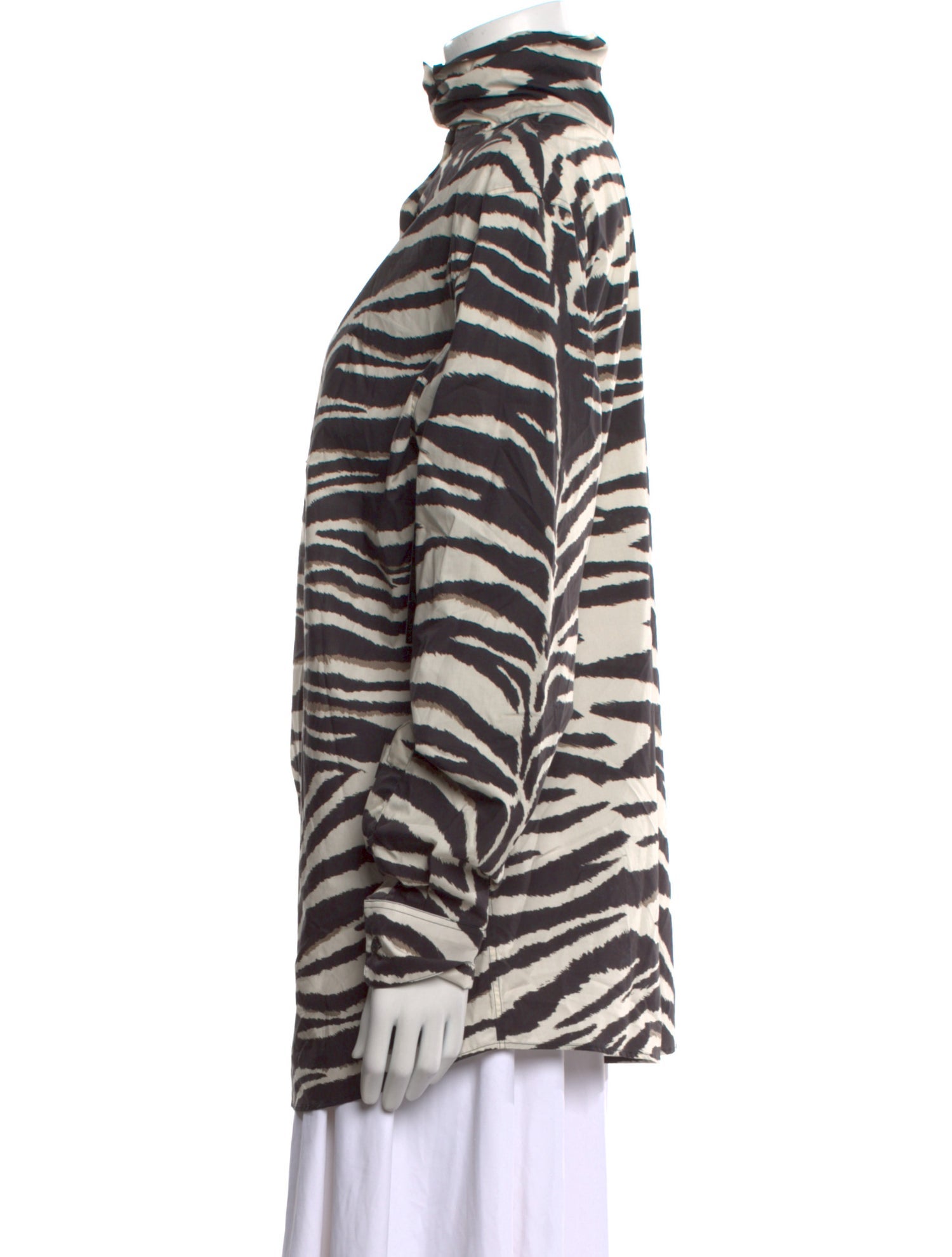 Dries Van Noten Animal Print Mock Neck Tunic w/ Tags