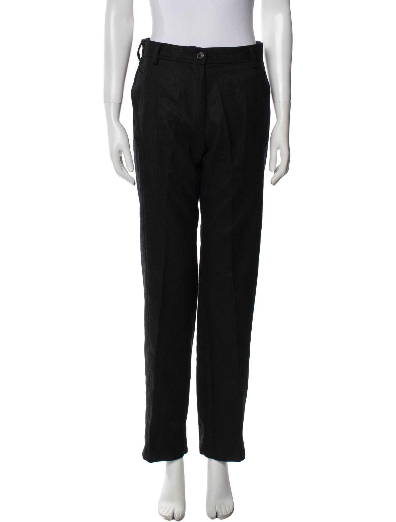 Dries Van Noten Wool Straight Leg Pants