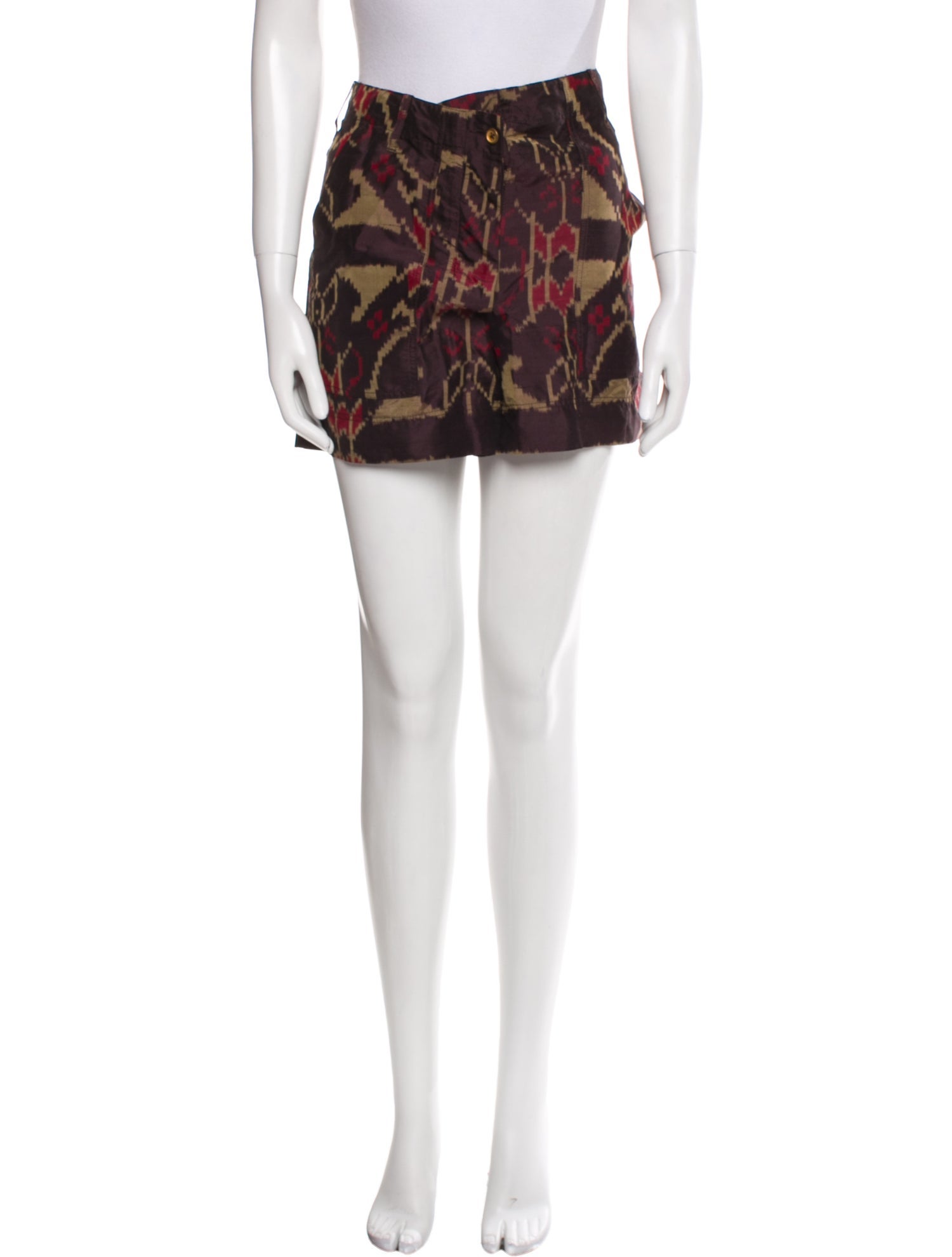 Dries Van Noten Silk Mini Shorts