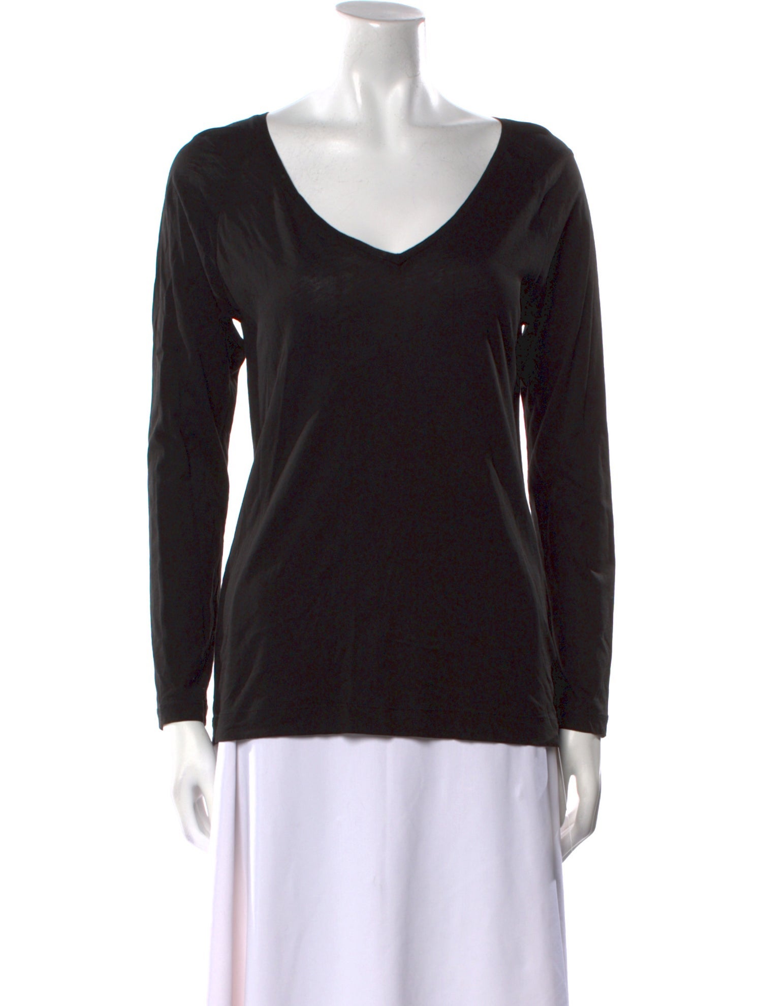 Dries Van Noten V-Neck Long Sleeve T-Shirt