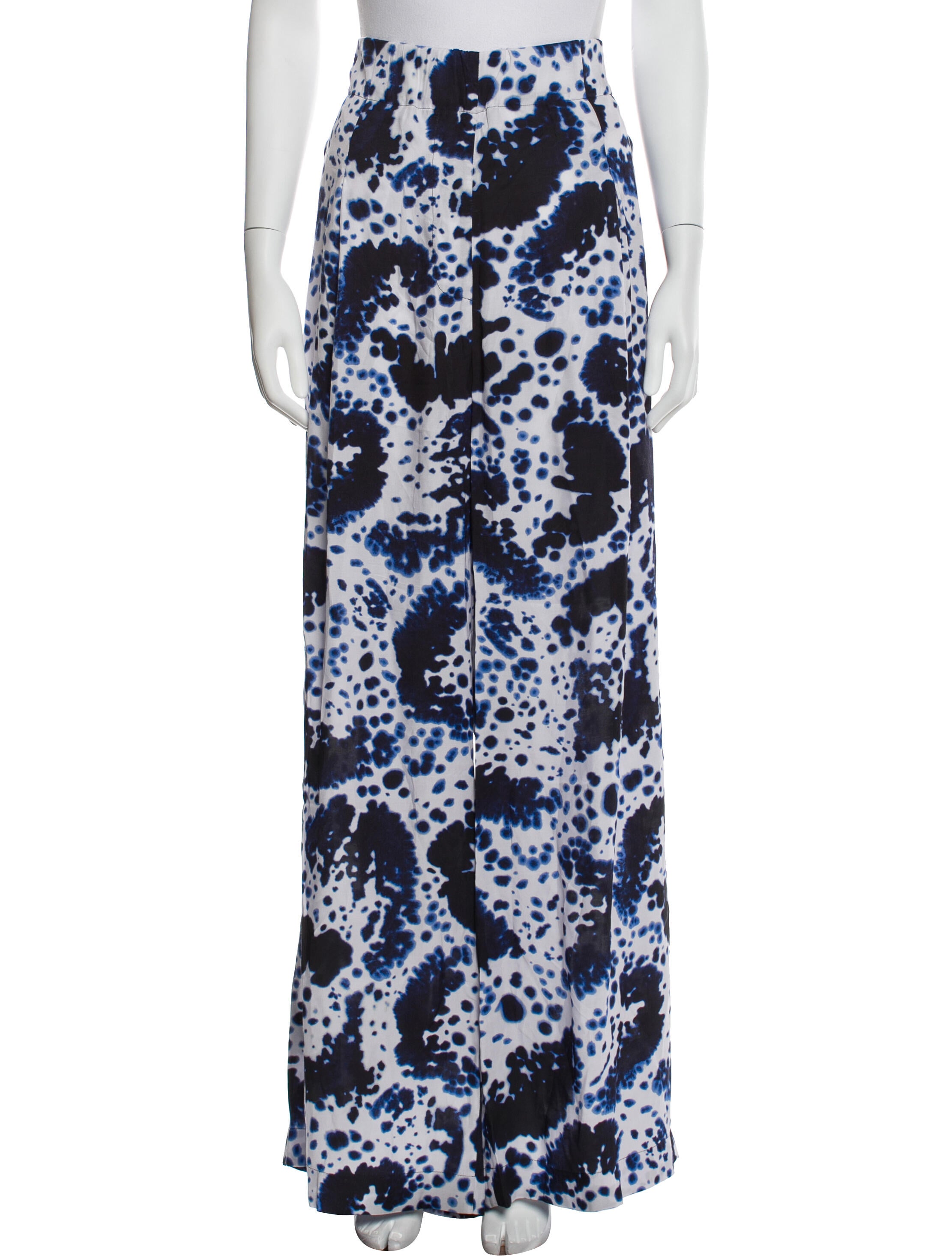 Dries Van Noten Tie-Dye Print Wide Leg Pants w/ Tags