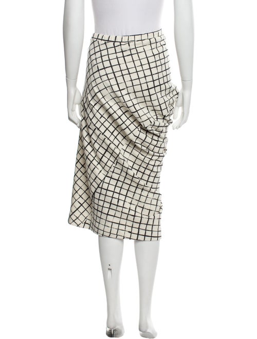 Dries Van Noten Plaid Print Midi Length Skirt