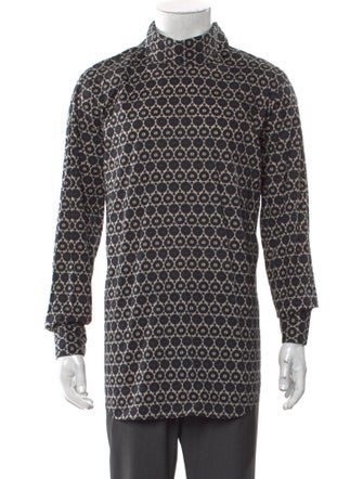 Dries Van Noten Polka Dot Print Long Sleeve Shirt