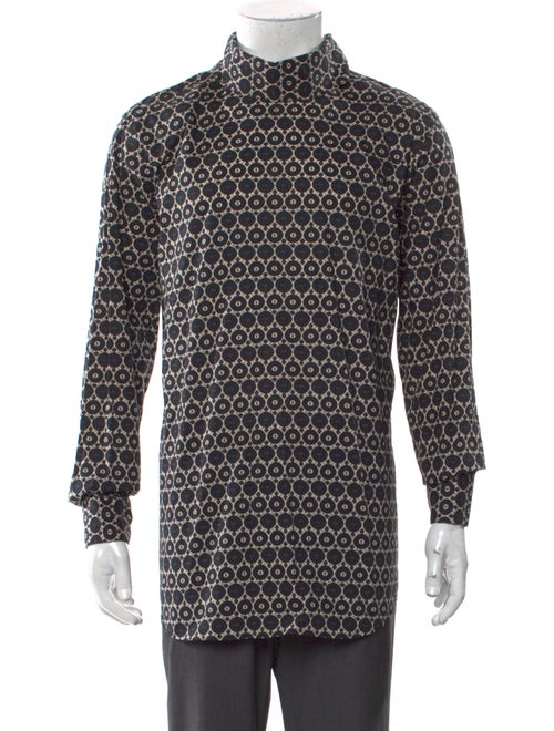 Dries Van Noten Polka Dot Print Long Sleeve Shirt