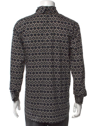 Dries Van Noten Polka Dot Print Long Sleeve Shirt