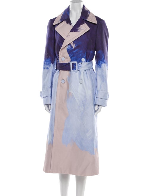 Dries Van Noten Tie-Dye Print Trench Coat