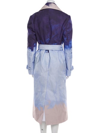 Dries Van Noten Tie-Dye Print Trench Coat