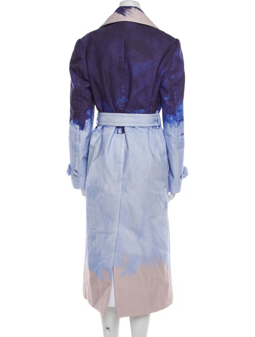 Dries Van Noten Tie-Dye Print Trench Coat