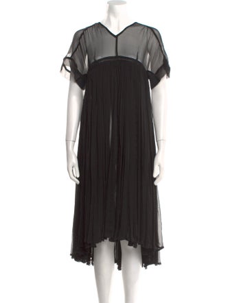 Dries Van Noten V-Neck Midi Length Dress