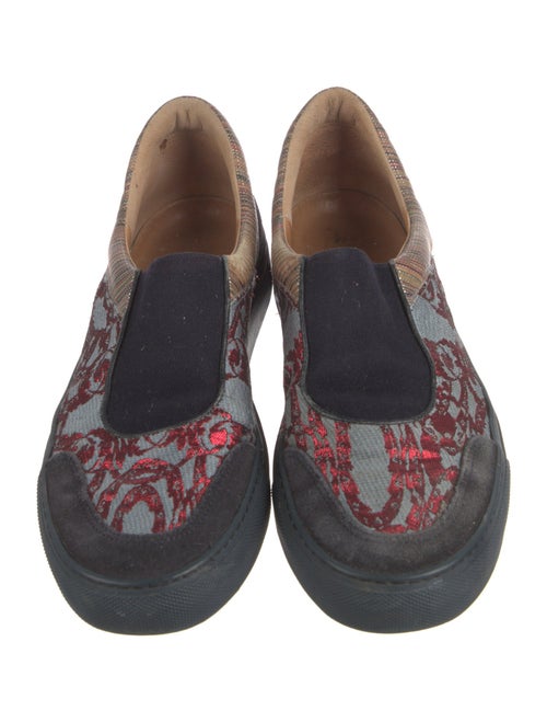 Dries Van Noten Printed Leather Trim Embellishment Oxfords