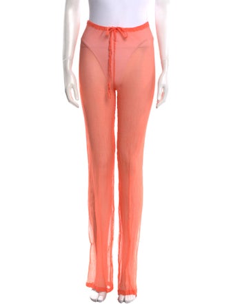 Dries Van Noten Silk Straight Leg Pants