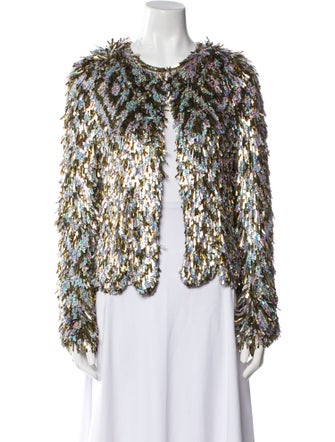 Dries Van Noten Tweed Pattern Evening Jacket