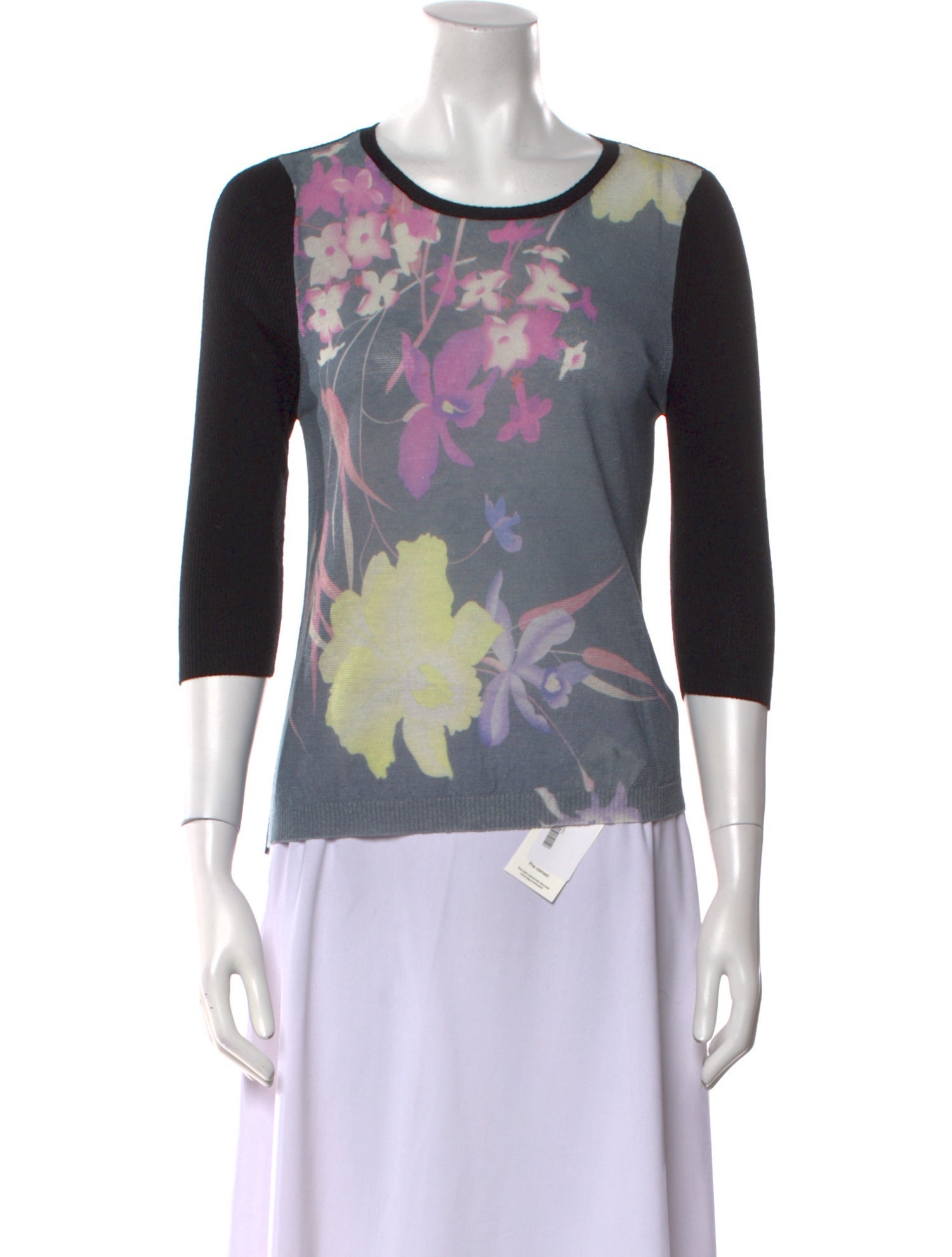 Dries Van Noten Wool Floral Print Sweater