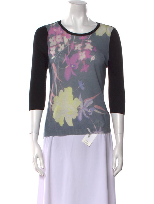 Dries Van Noten Wool Floral Print Sweater