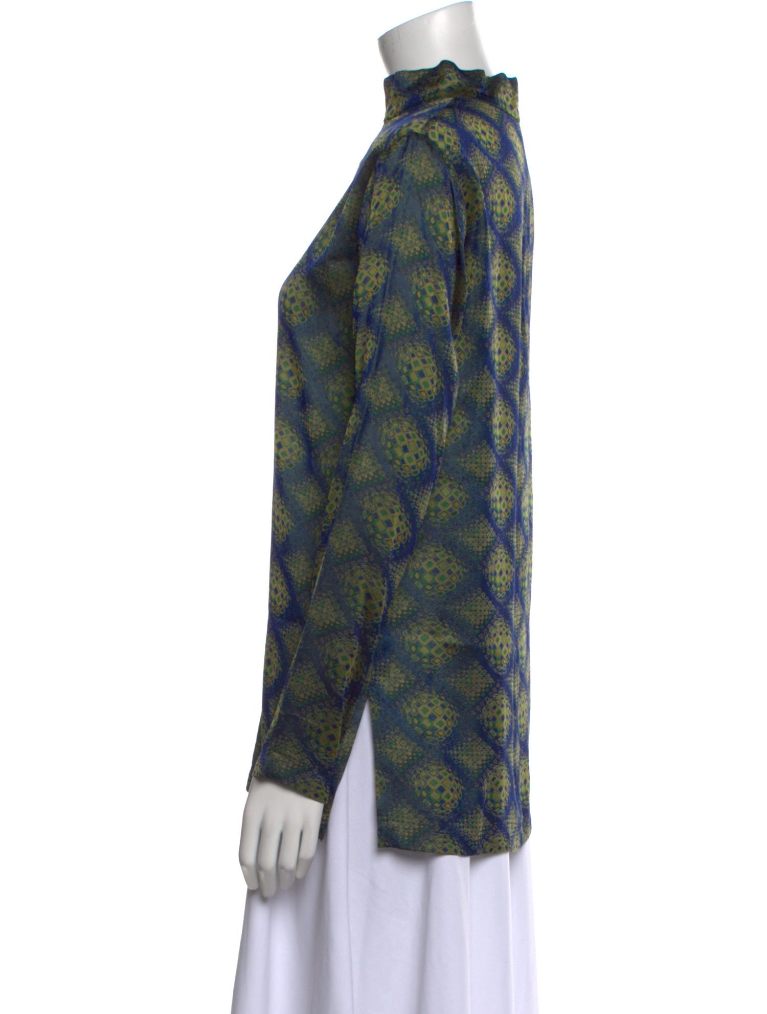 Dries Van Noten Printed Mock Neck Sweatshirt