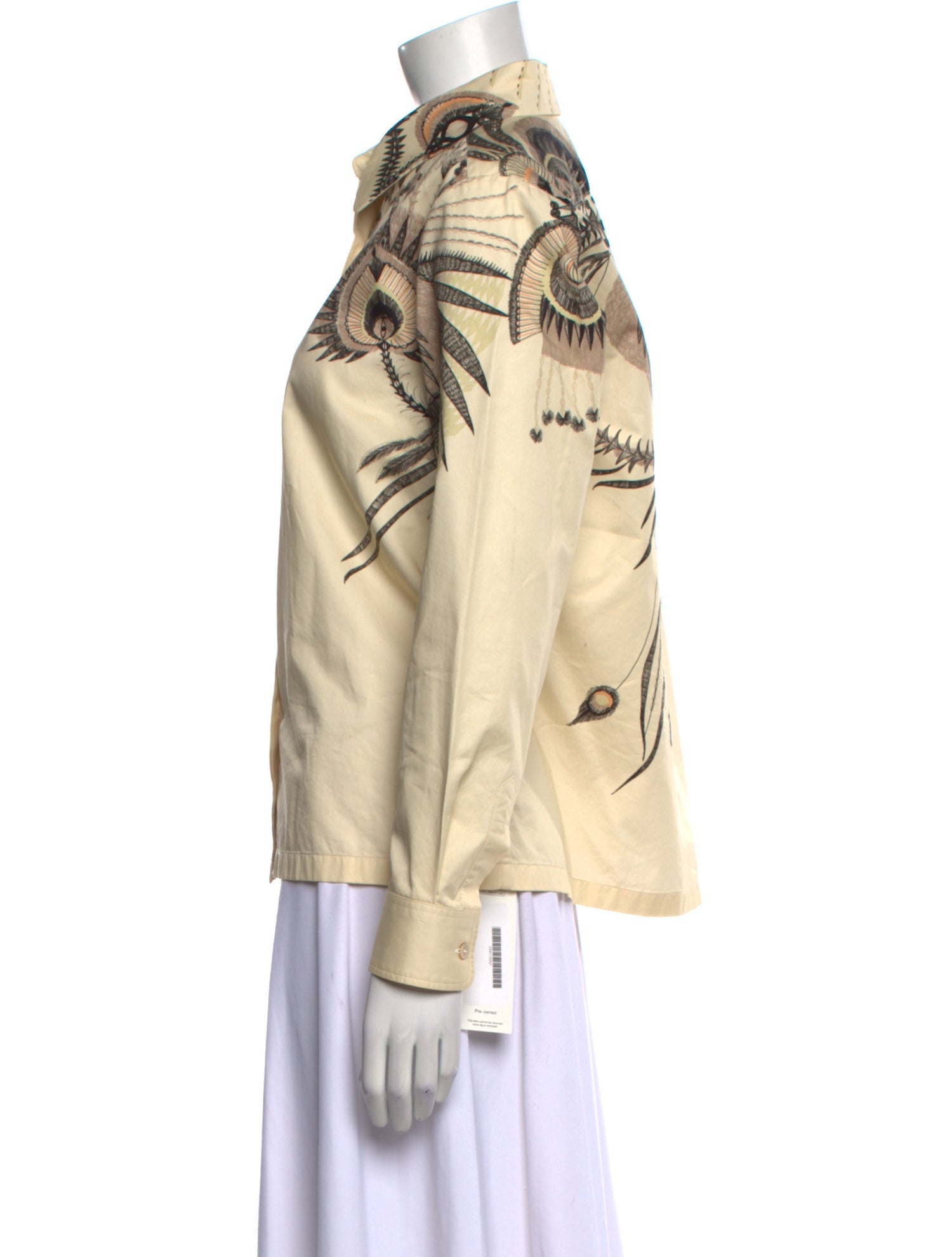 Dries Van Noten Long Sleeve Button-Up Top