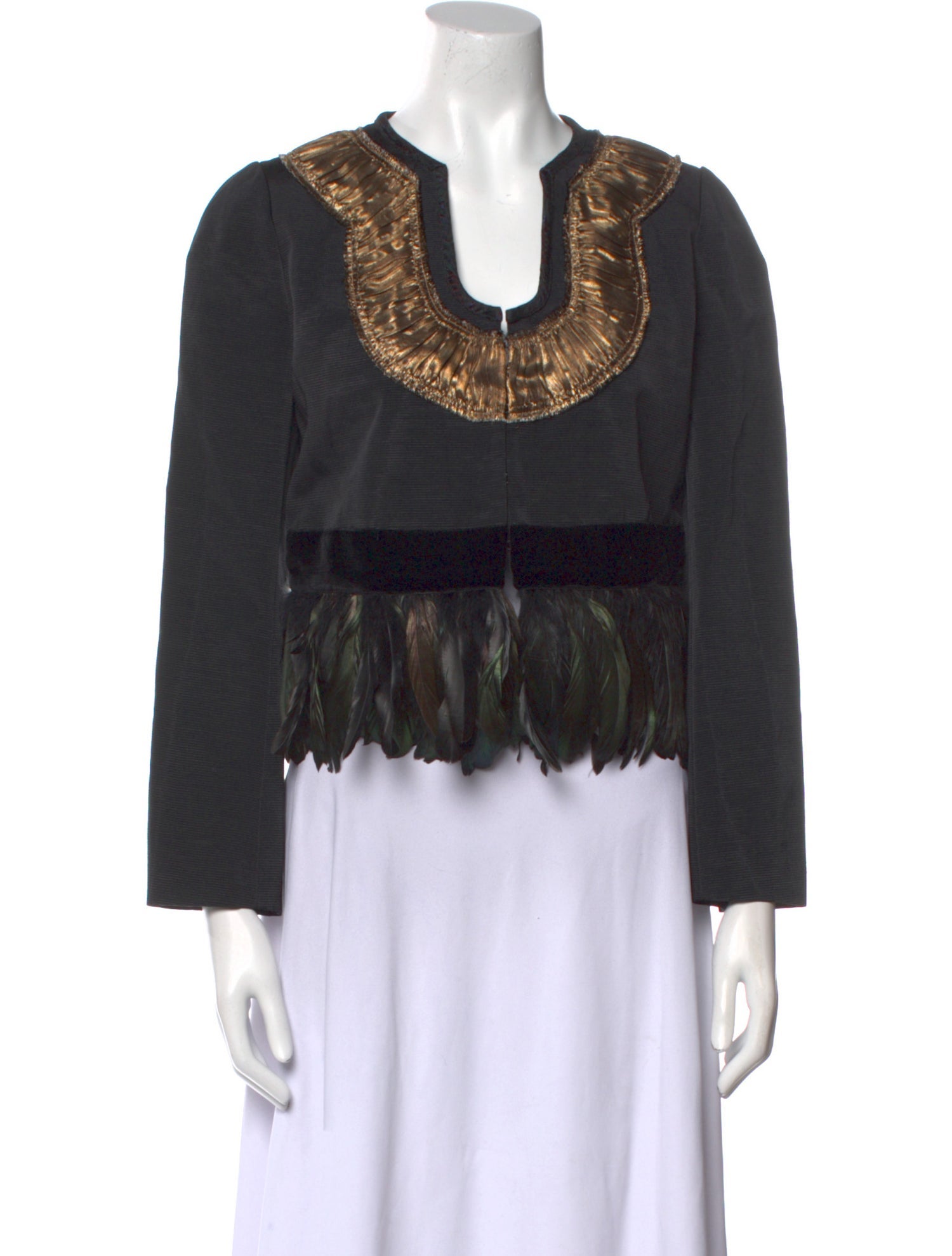 Dries Van Noten Lace Pattern V-Neck Top