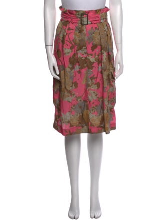 Dries Van Noten Floral Print Knee-Length Skirt