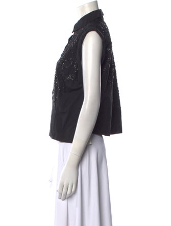 Dries Van Noten Sleeveless Button-Up Top