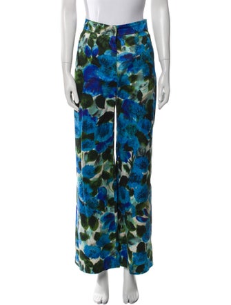 Dries Van Noten Printed Wide Leg Pants