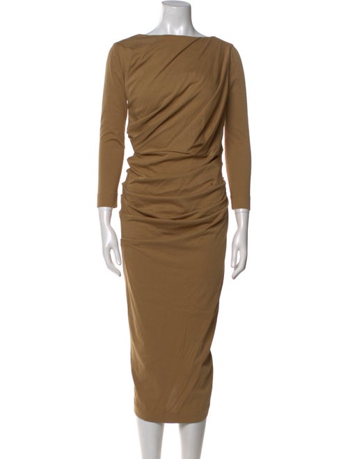 Dries Van Noten Bateau Neckline Midi Length Dress