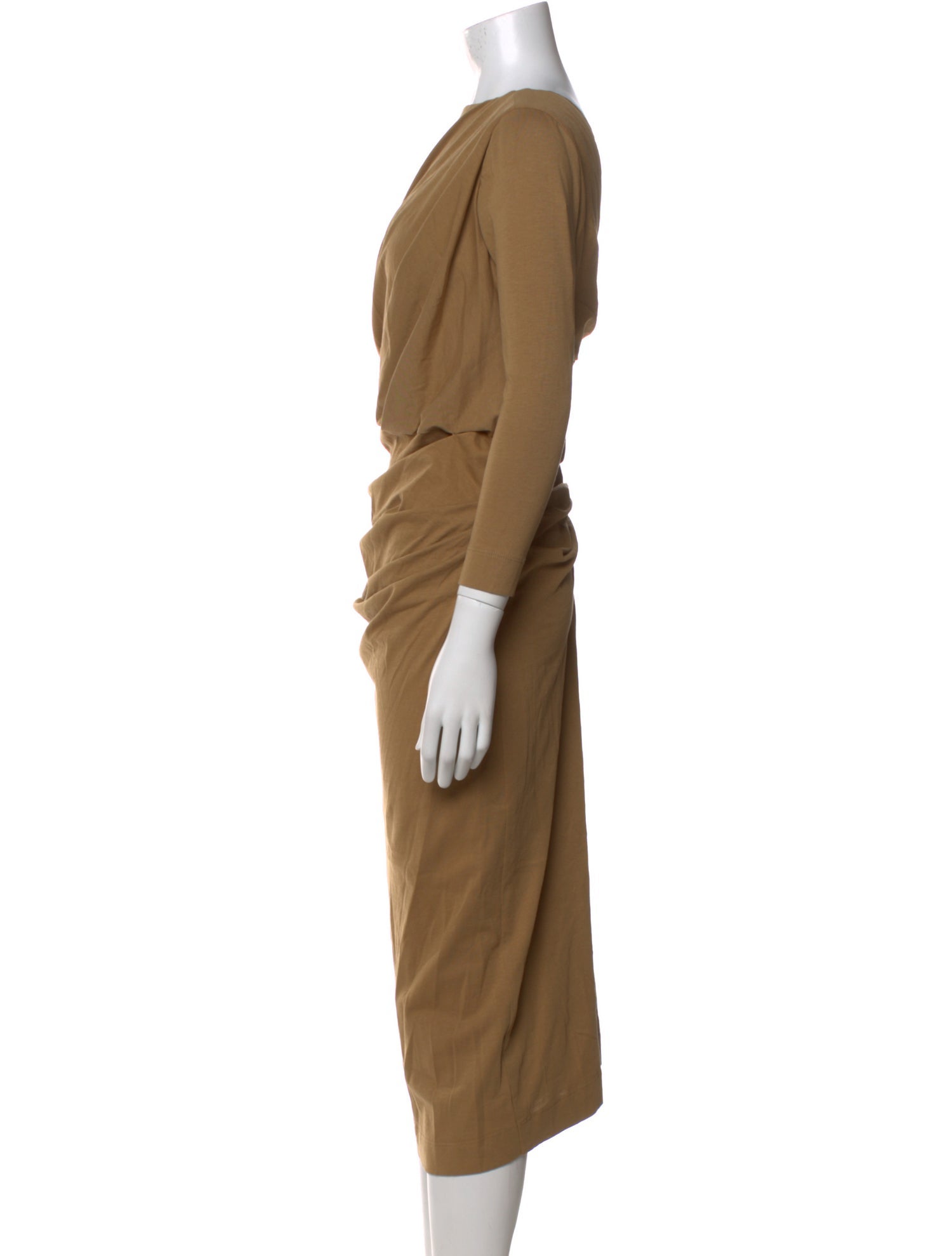 Dries Van Noten Bateau Neckline Midi Length Dress