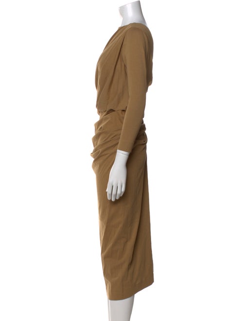 Dries Van Noten Bateau Neckline Midi Length Dress