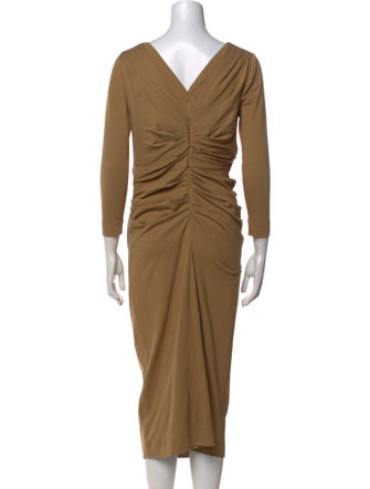 Dries Van Noten Bateau Neckline Midi Length Dress