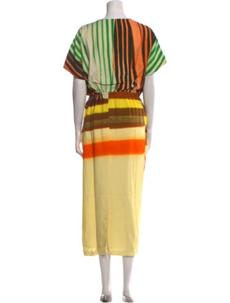 Dries Van Noten Striped Long Dress