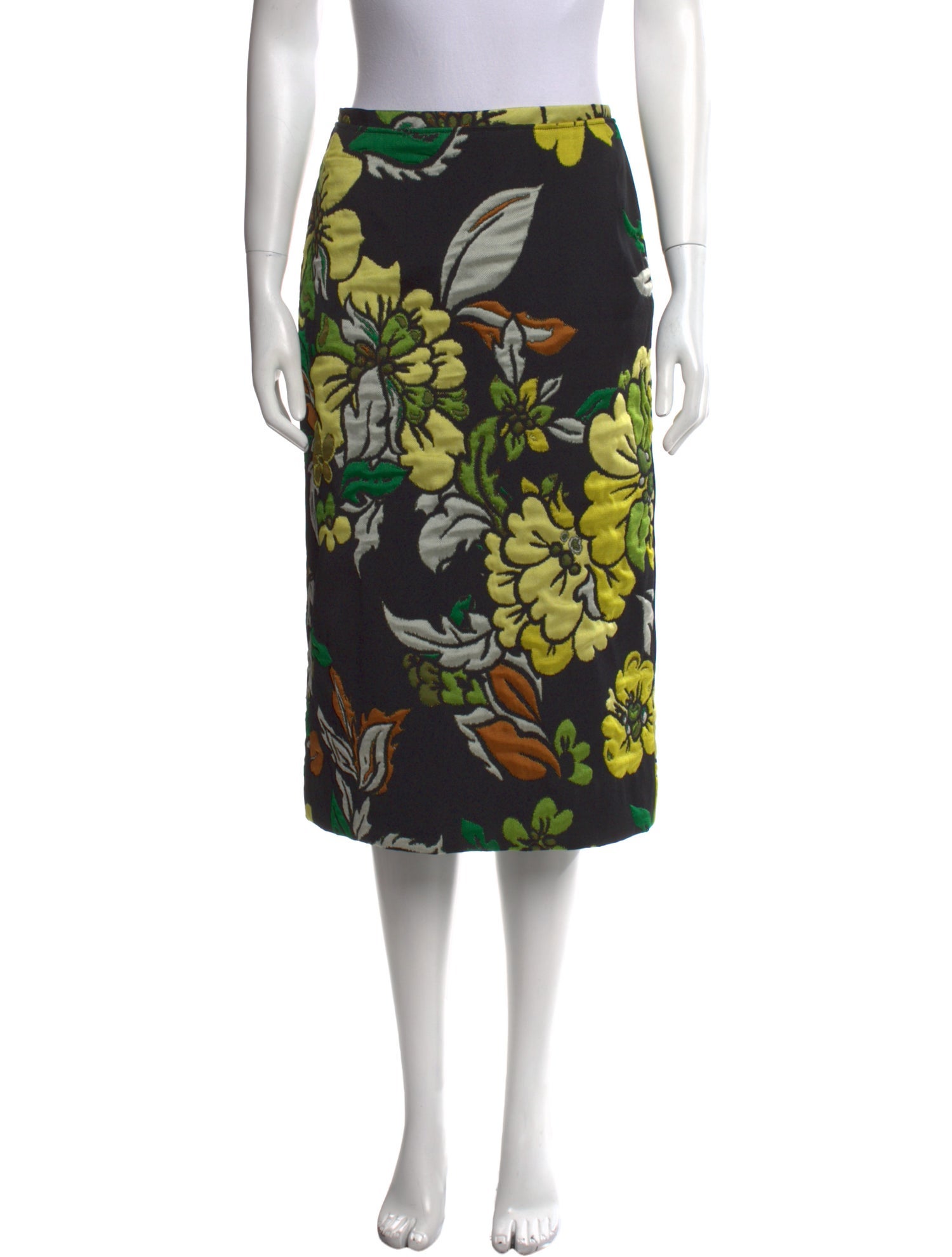 Dries Van Noten Floral Print Knee-Length Skirt