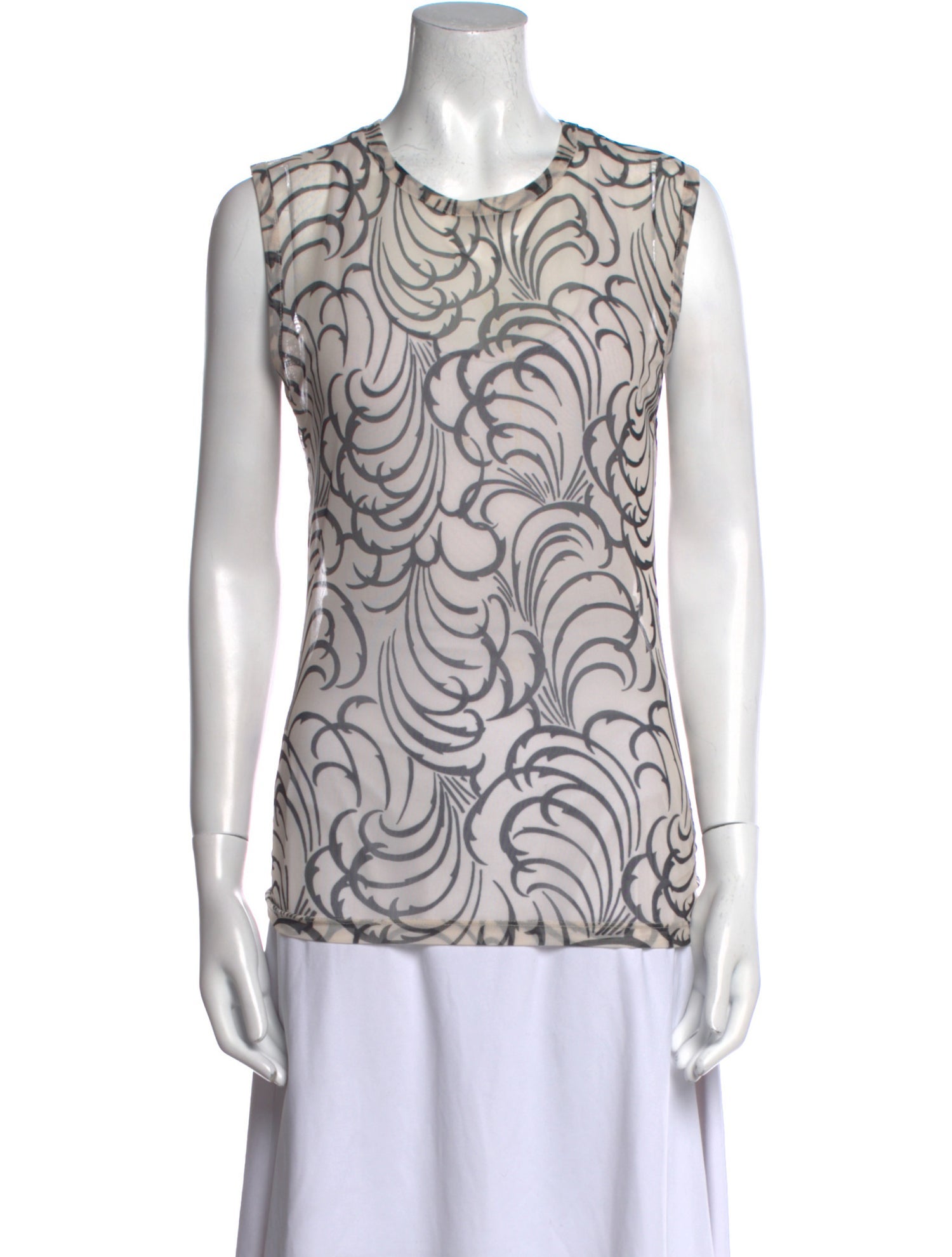 Dries Van Noten Printed Crew Neck Top