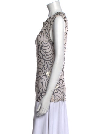 Dries Van Noten Printed Crew Neck Top