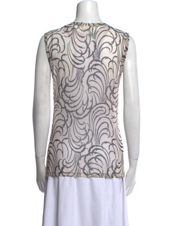 Dries Van Noten Printed Crew Neck Top