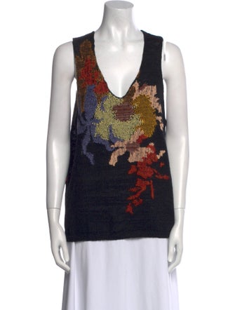 Dries Van Noten Silk Printed Top