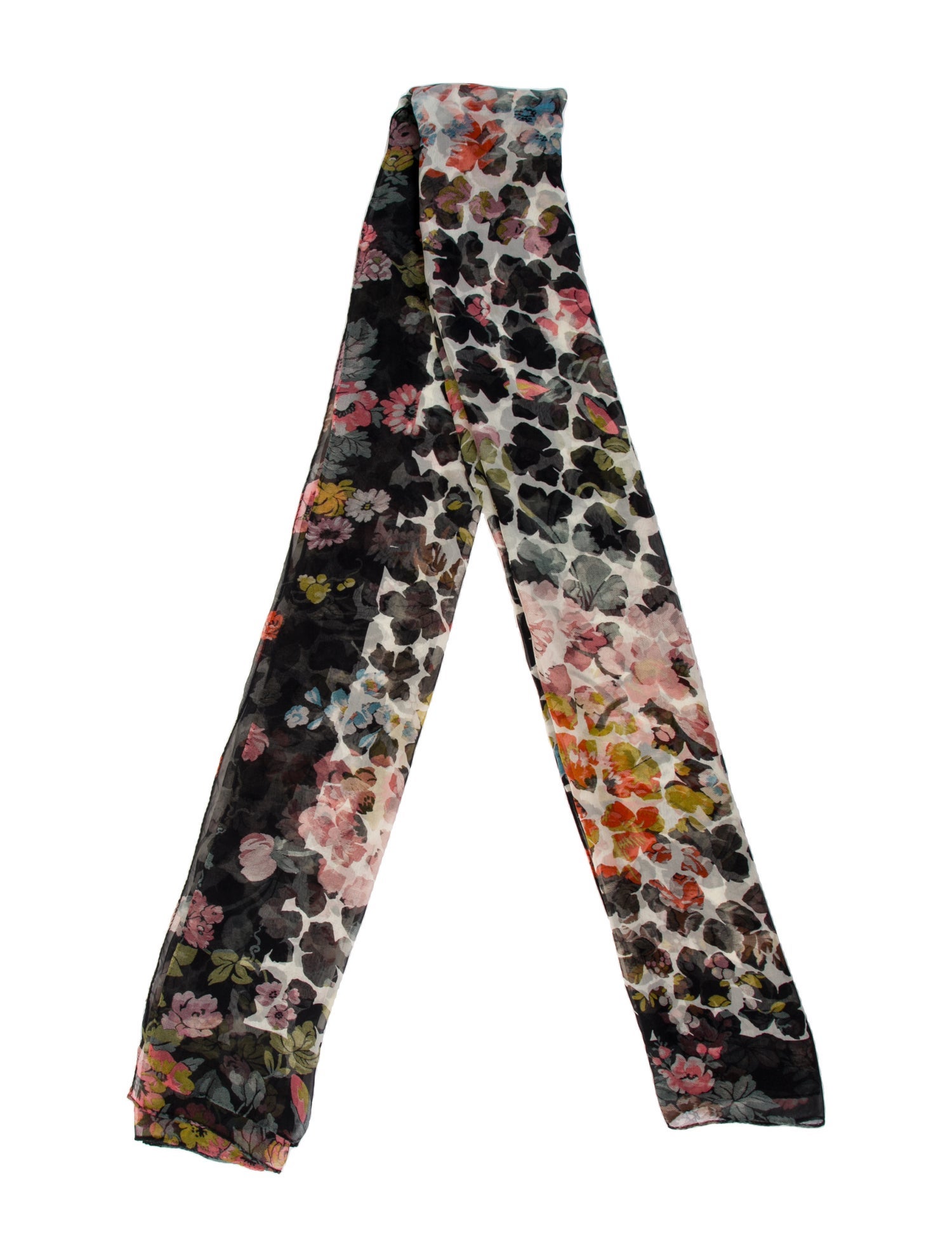 Dries Van Noten Silk Floral Print Scarf