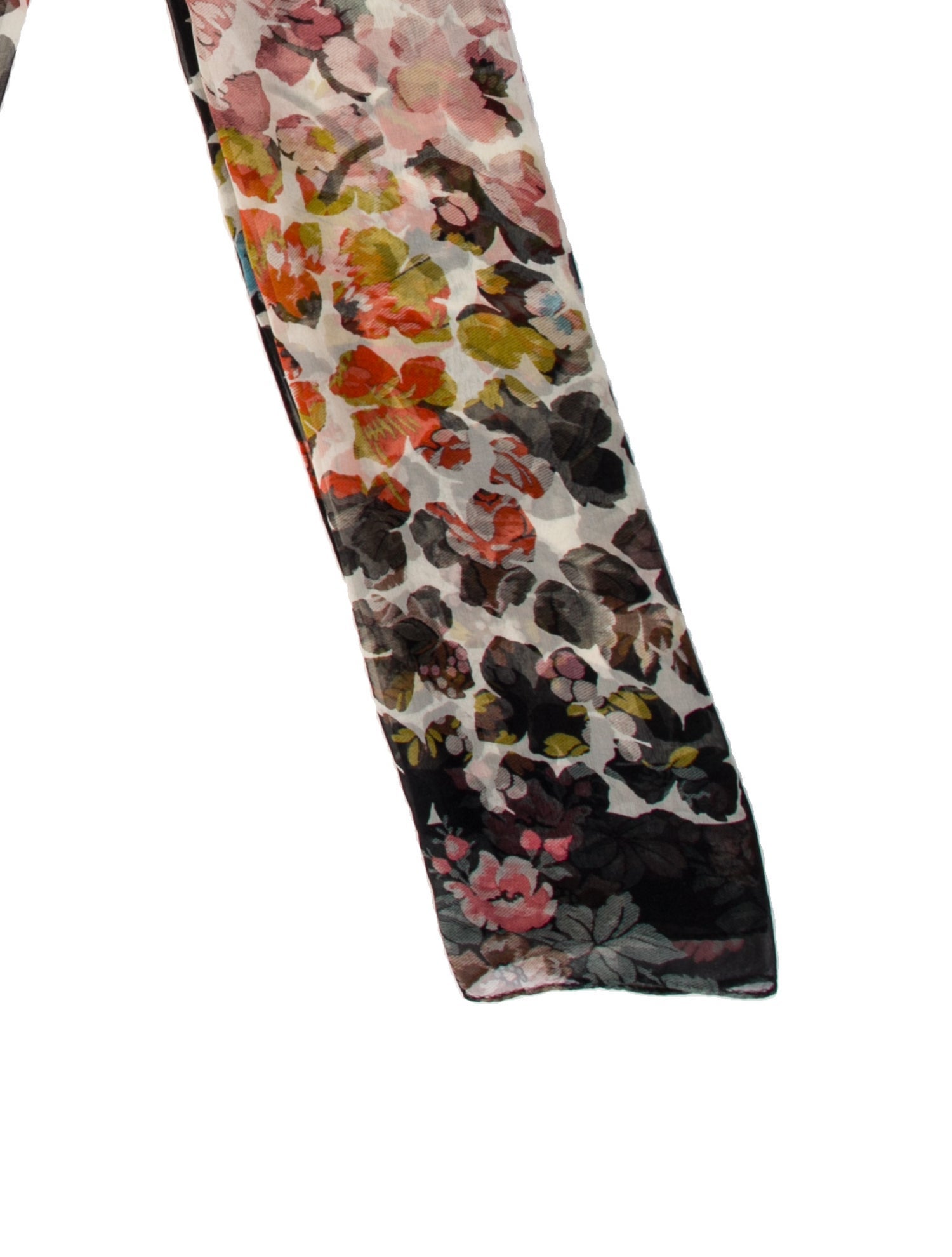 Dries Van Noten Silk Floral Print Scarf