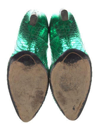 Dries Van Noten Leather Animal Print Pumps