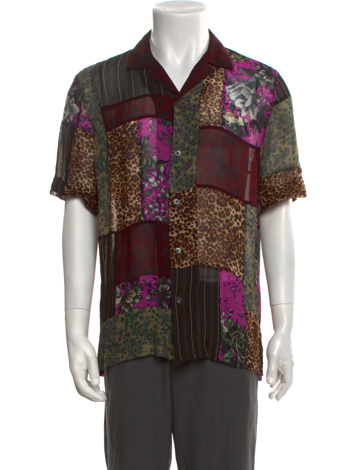 Dries Van Noten Printed Short Sleeve Shirt