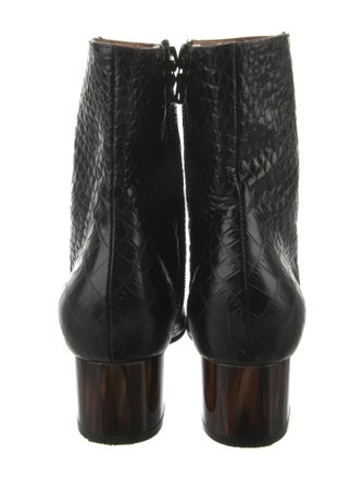 Dries Van Noten Leather Animal Print Chelsea Boots