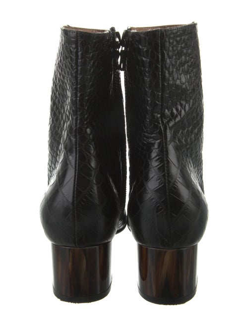 Dries Van Noten Leather Animal Print Chelsea Boots