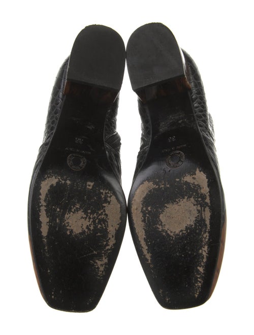 Dries Van Noten Leather Animal Print Chelsea Boots