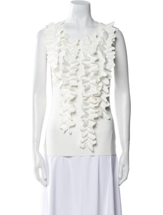 Dries Van Noten Square Neckline Sleeveless Top