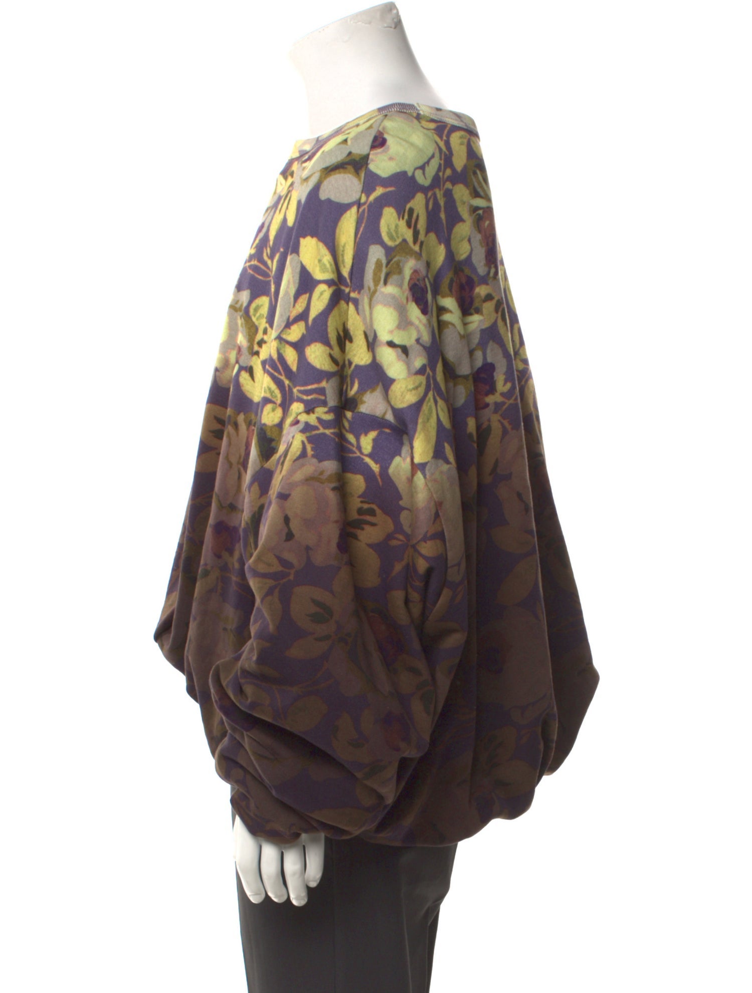 Dries Van Noten Floral Print Crew Neck Pullover